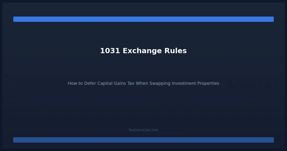 1031 Exchange Rules: How to Defer Capital Gains Tax When Swapping Investment Properties