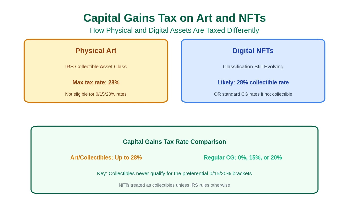 Capital Gains Tax on Art and NFTs: How Digital and Physical Assets Are Taxed