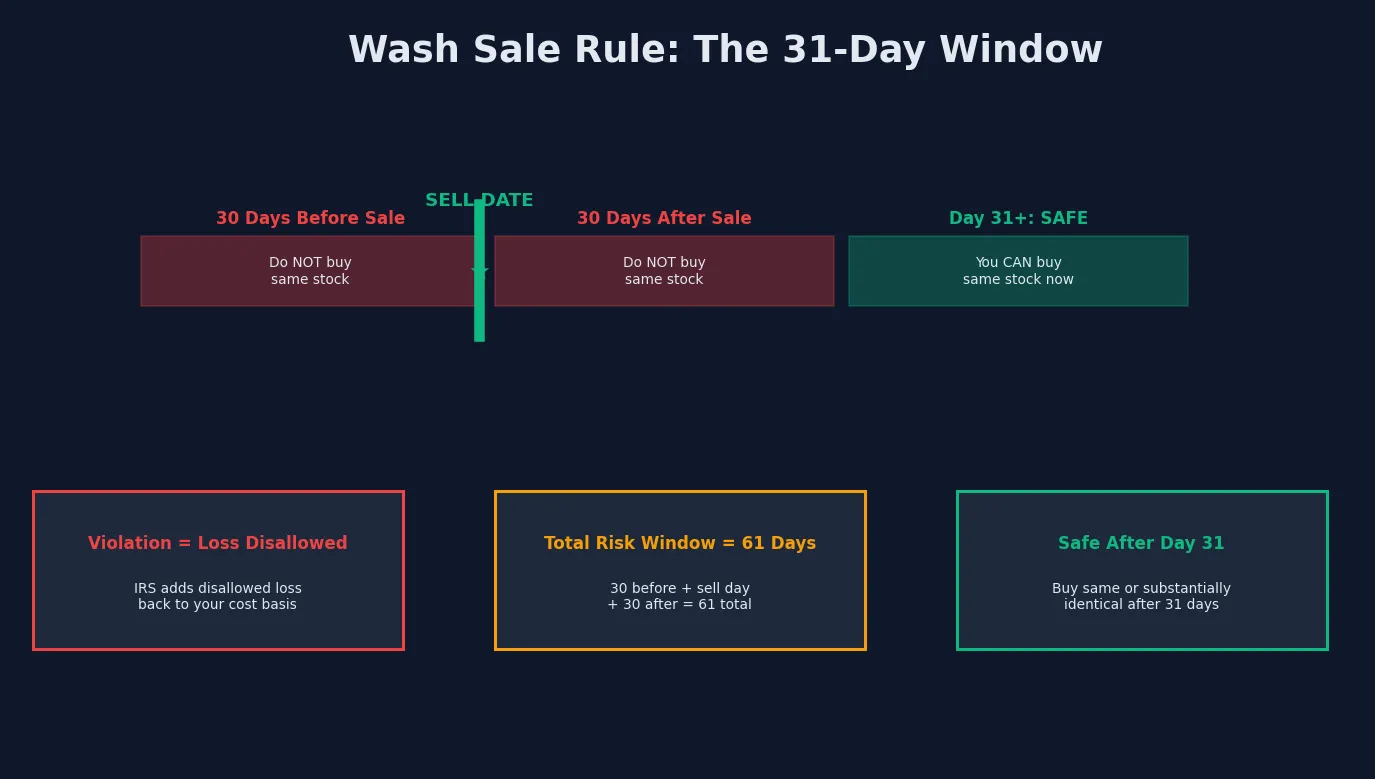 The Wash Sale Rule 31-Day Window Explained Wash sale rule 31-day window timeline